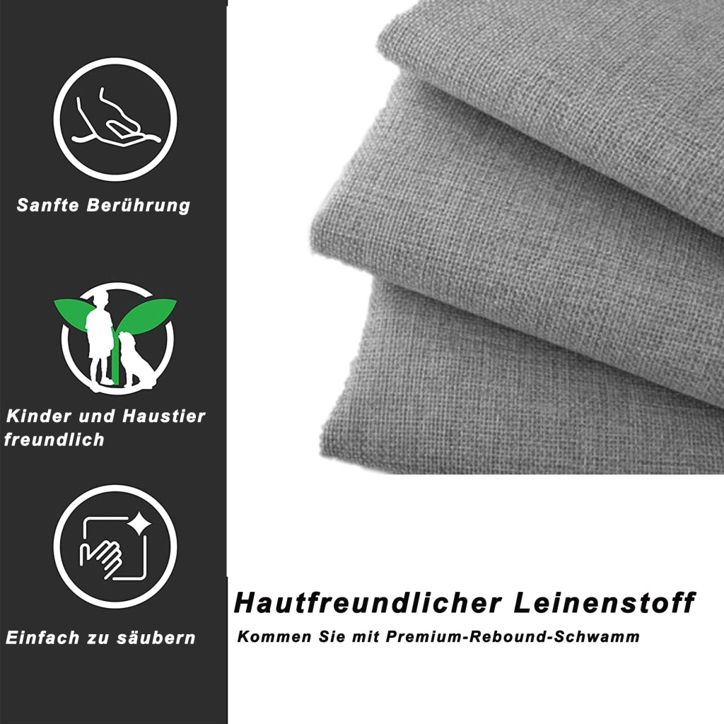 OKWISH Letto con Cassetti 90×200 cm, Letto Singolo con Letto Estraibile, 3 Cassetti e Testiera Regolabile, senza Materasso, Grigio