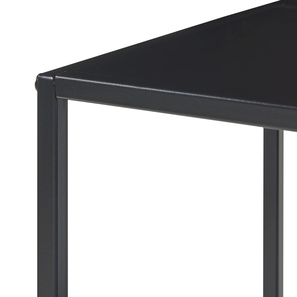 Libreria a 4 ripiani 115 x 75 x 35 cm acciaio nero opaco 03_0009007