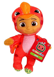 Cocomelon-Peluche Nina costume dinosauro, 20 cm