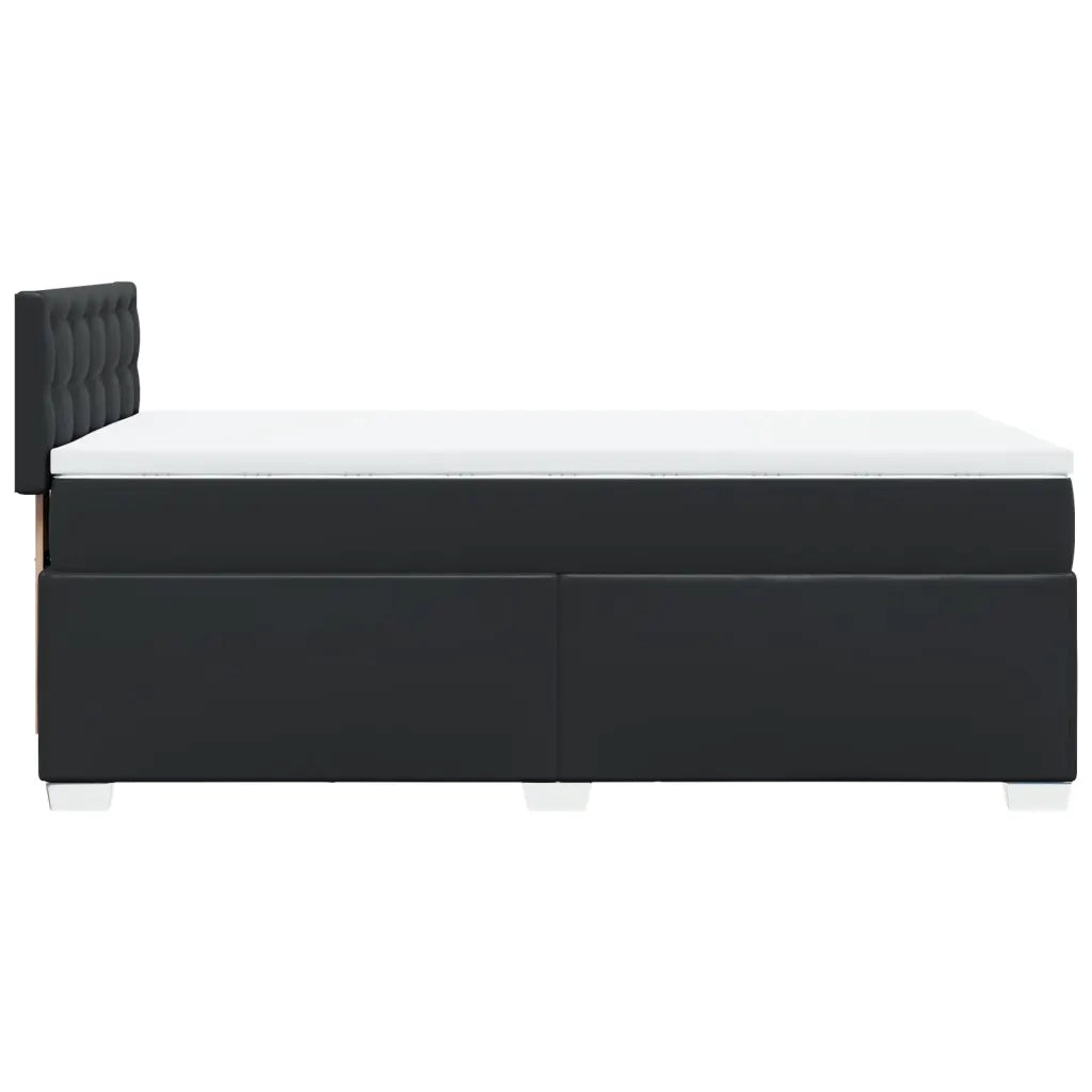 Giroletto a Molle con Materasso Nero 80x200 cm in Similpelle 3286096