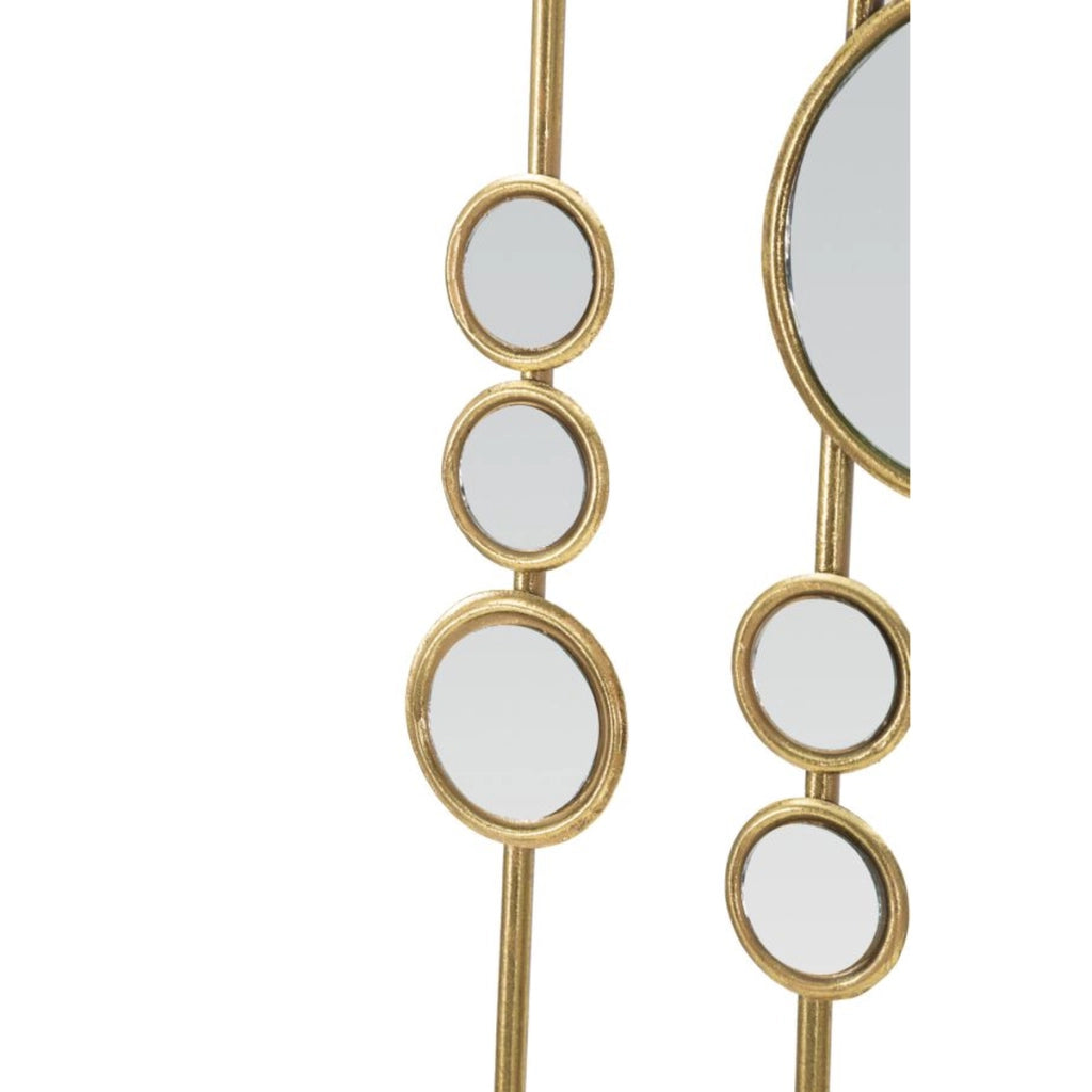 Decorazione in Metallo 3D Cerchi 26, Oro, Metallo, 35,5x1,5x90 cm