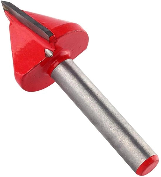 Gravatore a Tungsteno per CNC con Bit a V per Molare con Angolo di 60 Gradi, 6mm di Diametro del Foro e 22mm di Diametro del Taglio, Utilizzato per Creare Disegni 3D in Legno, Afschuinsnijder in Rame.