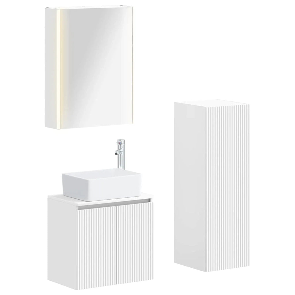 Set di mobili per il bagno 4 pcs Bianco 3407447