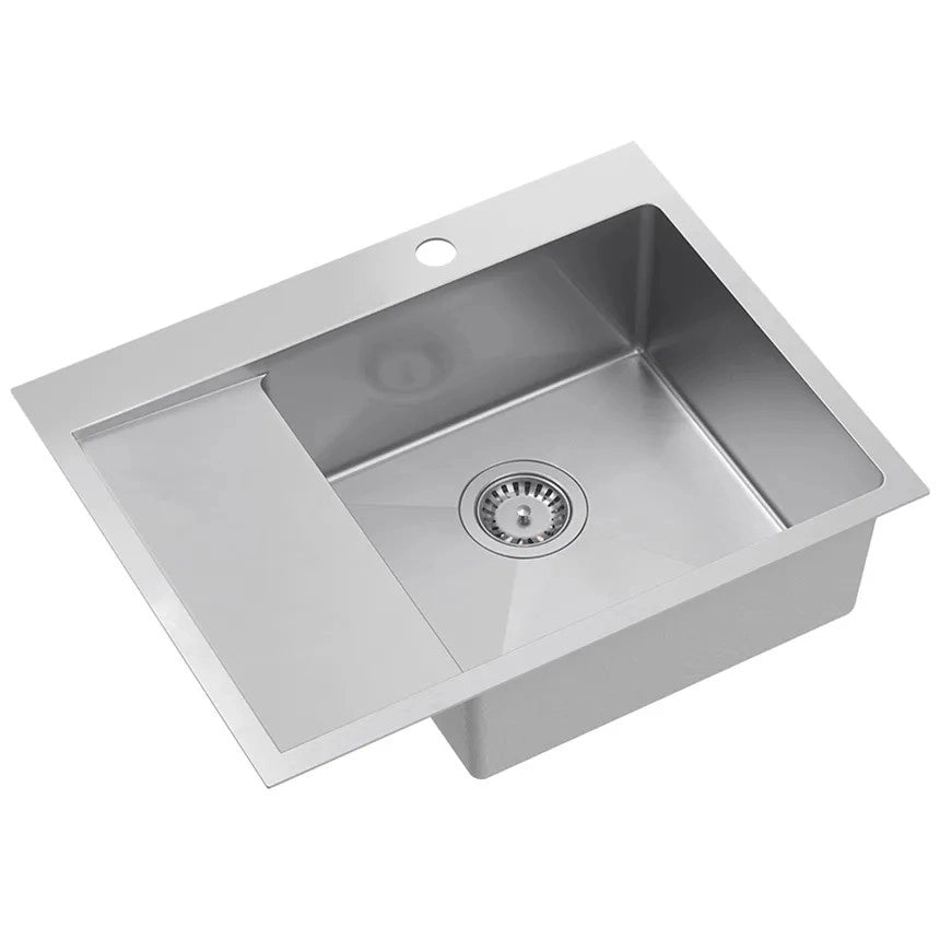 Lavello In Acciaio Russel 116 Brush Nickel Ventricolo sinistro