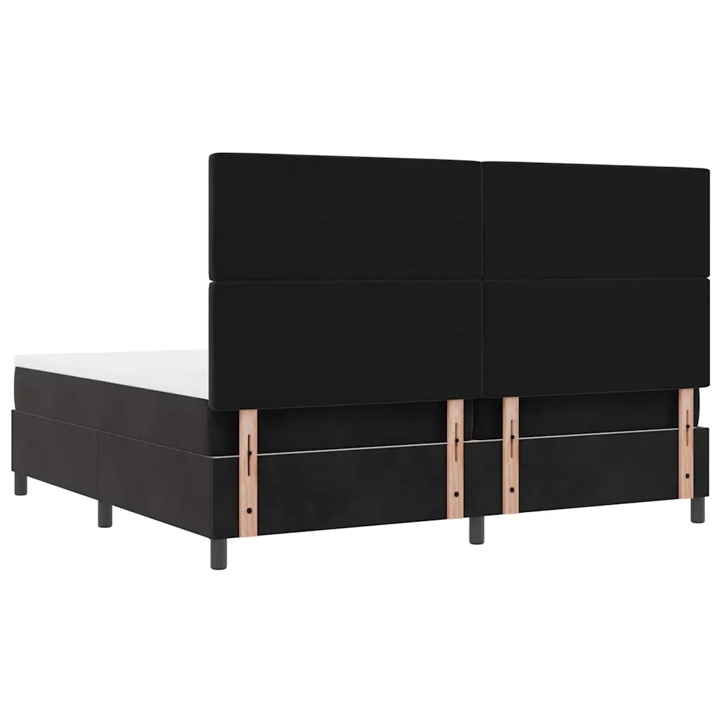 Letto a molle con materasso Nero 200 x 200 cm Tessuto 3339790