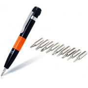 Trade Shop - Penna Precisione 10in1 Multifunzione 9 Punte Magnetica Tascabile Cacciaviti Torx -