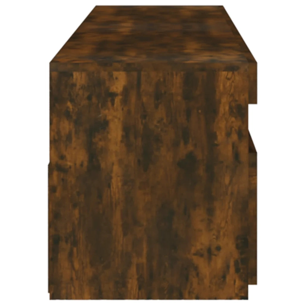 Mobile Porta TV con Luci LED 2pz Rovere Fumo 75x35x40 cm 815124