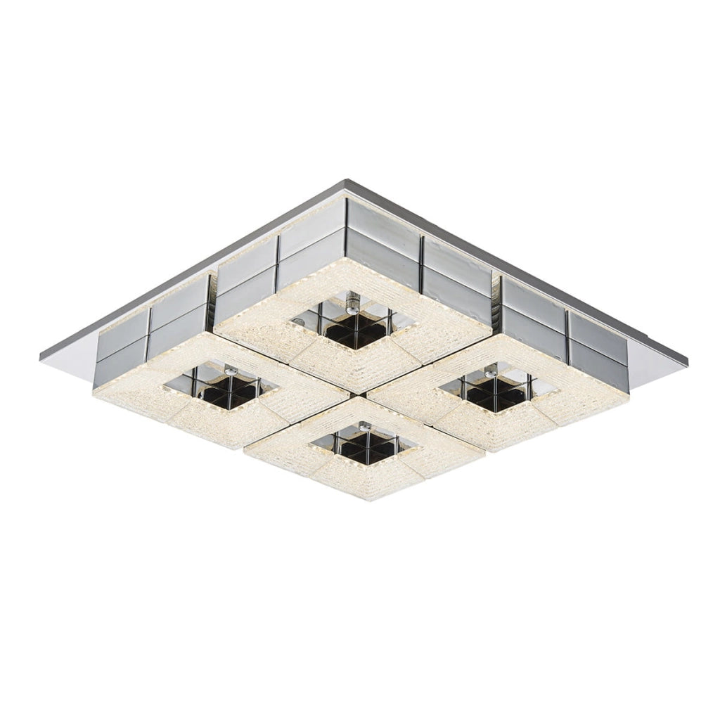 Plafoniera LED Italux Clarise cromata 45x45 48W 3000K