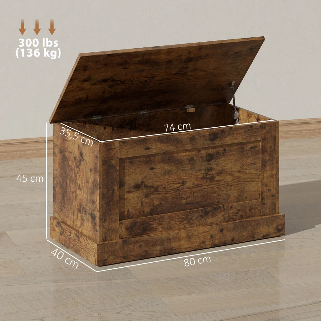 Cassa di legno per giocattoli ¨C zephmum ¨C marrone 80x40x45