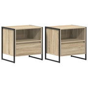 Set di 2 Comodini | Armadio da Notte | Mobiletto da notte Sonoma 50 x 39,5 x 50 cm Legno multistrato