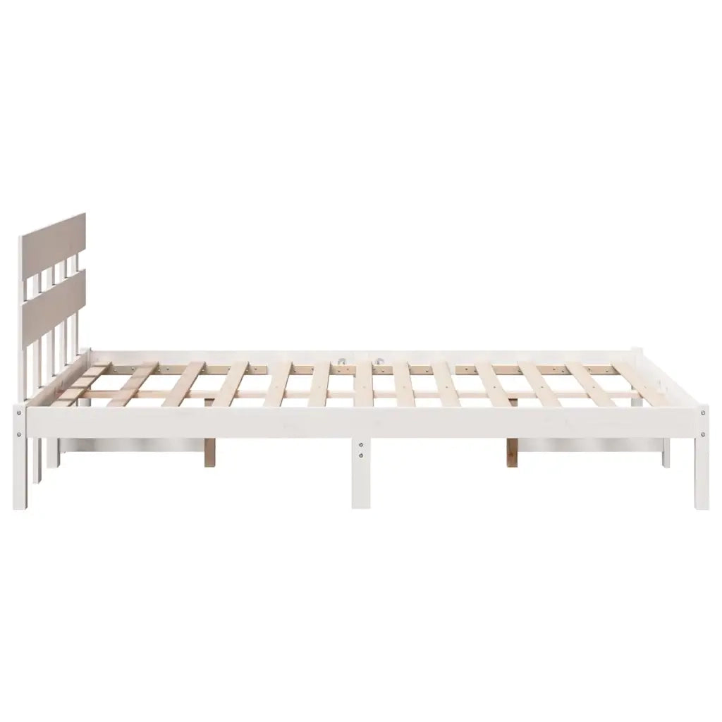 Struttura del letto Bianco 140 x 190 cm Legno massello di pino