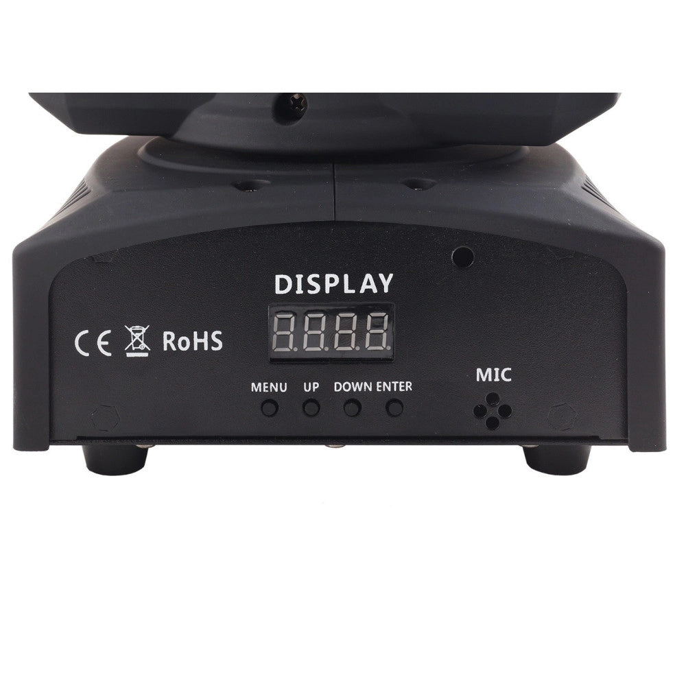 Trade Shop - Proiettore Rgb Testa Rotante Doppio Led Effetti Disco Dj Luce Flash Strobo Faro -