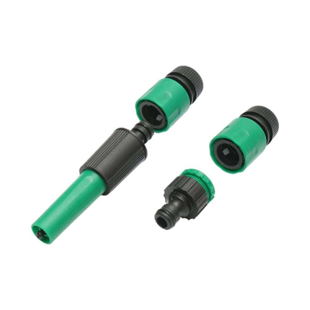 Ugello di irrigazione regolabile con connettori 1/2 e adattatore 1/2-3/4 per tubo da giardino