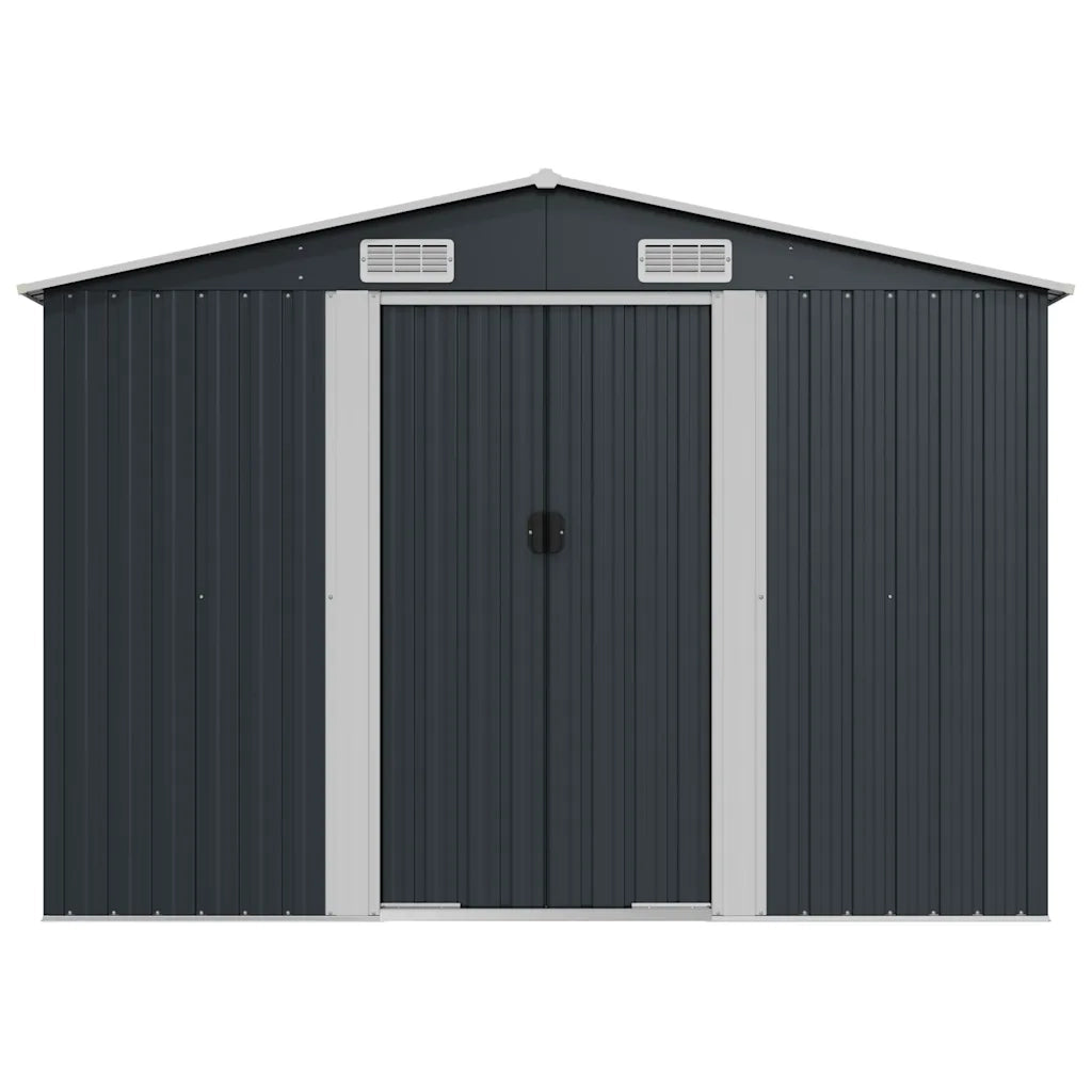 Capanno da Giardino Antracite 257x990x181 cm in Acciaio Zincato 47038