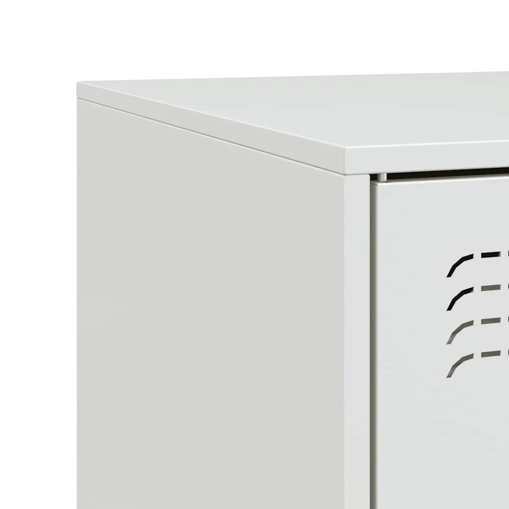 Mobile TV multimediale mensola TV credenza TV sala da pranzo soggiorno camera da letto 99 x 39 x 44 cm acciaio bianco 02_0026366