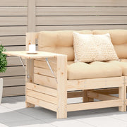 Divano Giardino Senza Braccioli con Cuscino-Sofa da Giardino-Divanetto da esterno Legno Massello Pino 769256