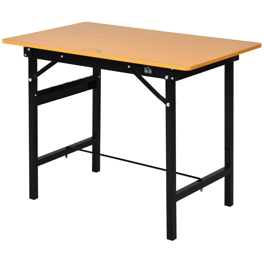 Tavolo da lavoro pieghevole con righello e goniometro ¨C zephmum ¨C MDF giallo nero 100x60x75.5 cm