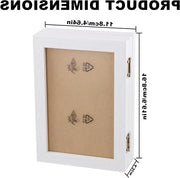 Lettiera pieghevole per 3 foto, cornice in legno, bianca - 10 x 15 cm