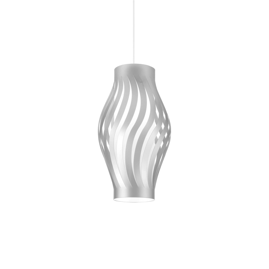 Sospensione Moderna Helios Polilux ® Argento 1 Luce E27 H61Cm