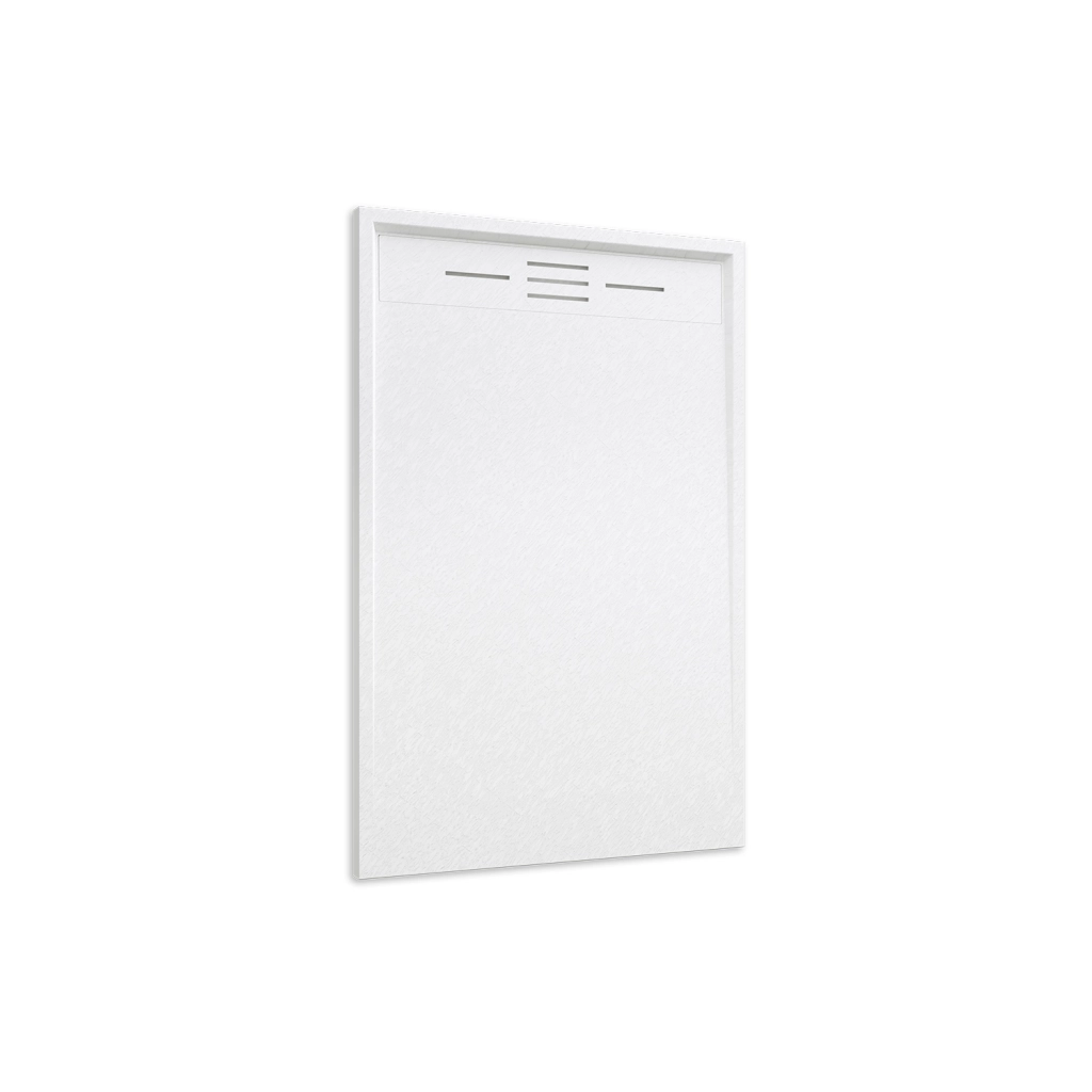 Piatto doccia 80x100 effetto pietra colore bianco | Spanios