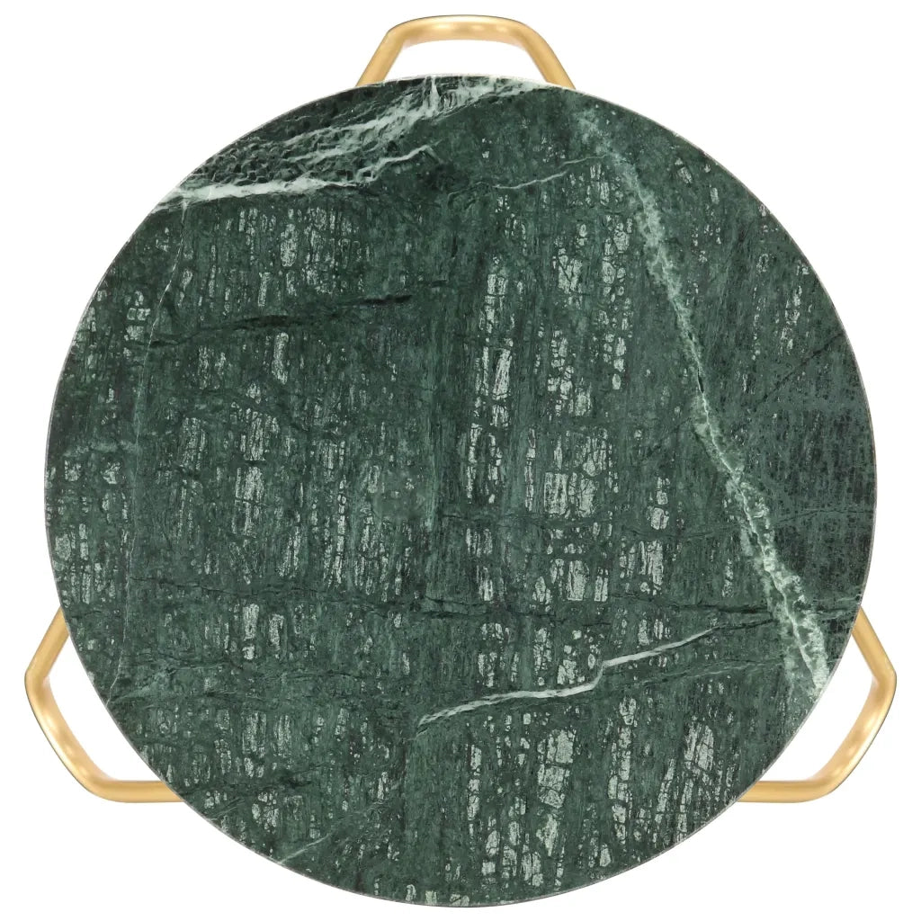 Tavolino da Salotto Verde 40x40x40 cm Pietra Vera Testura Marmo 286444