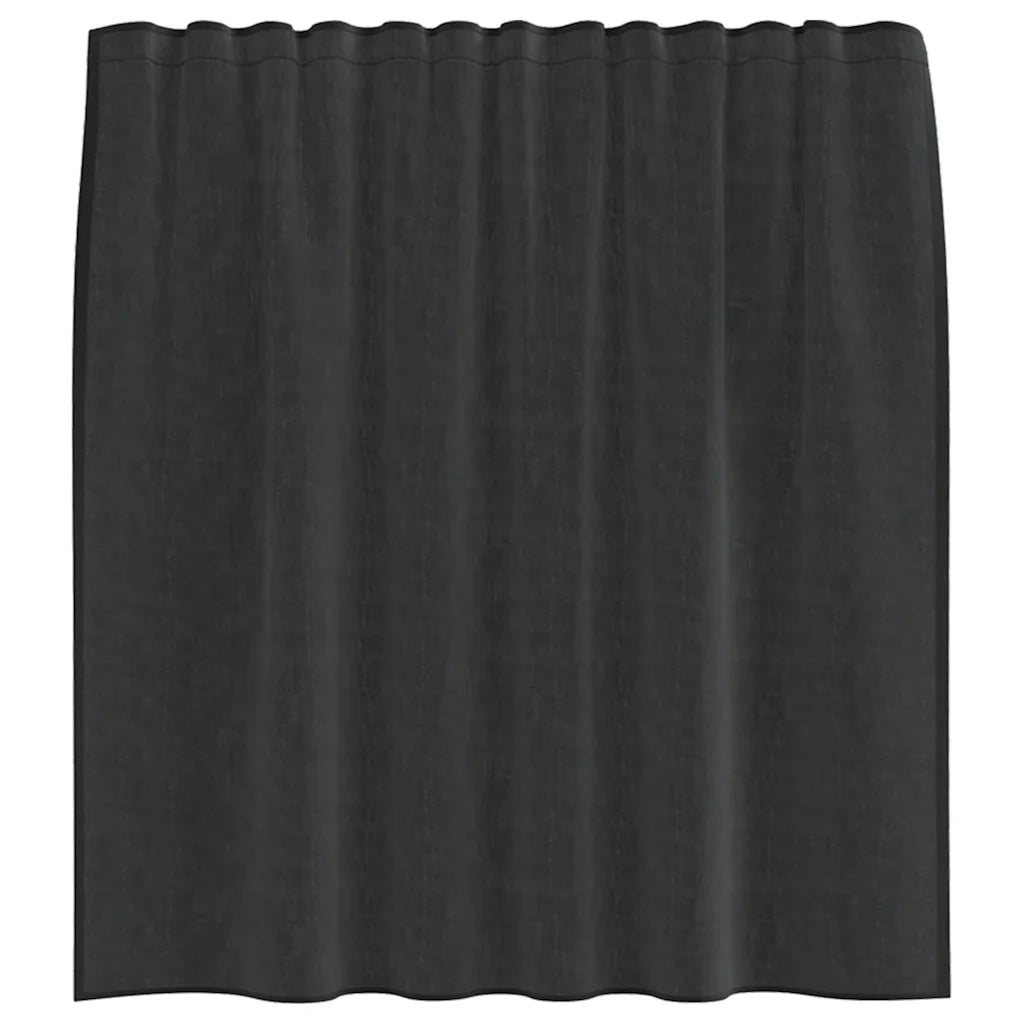 Tende in Voile con Tasche per Aste 2 pz Nero 4102166