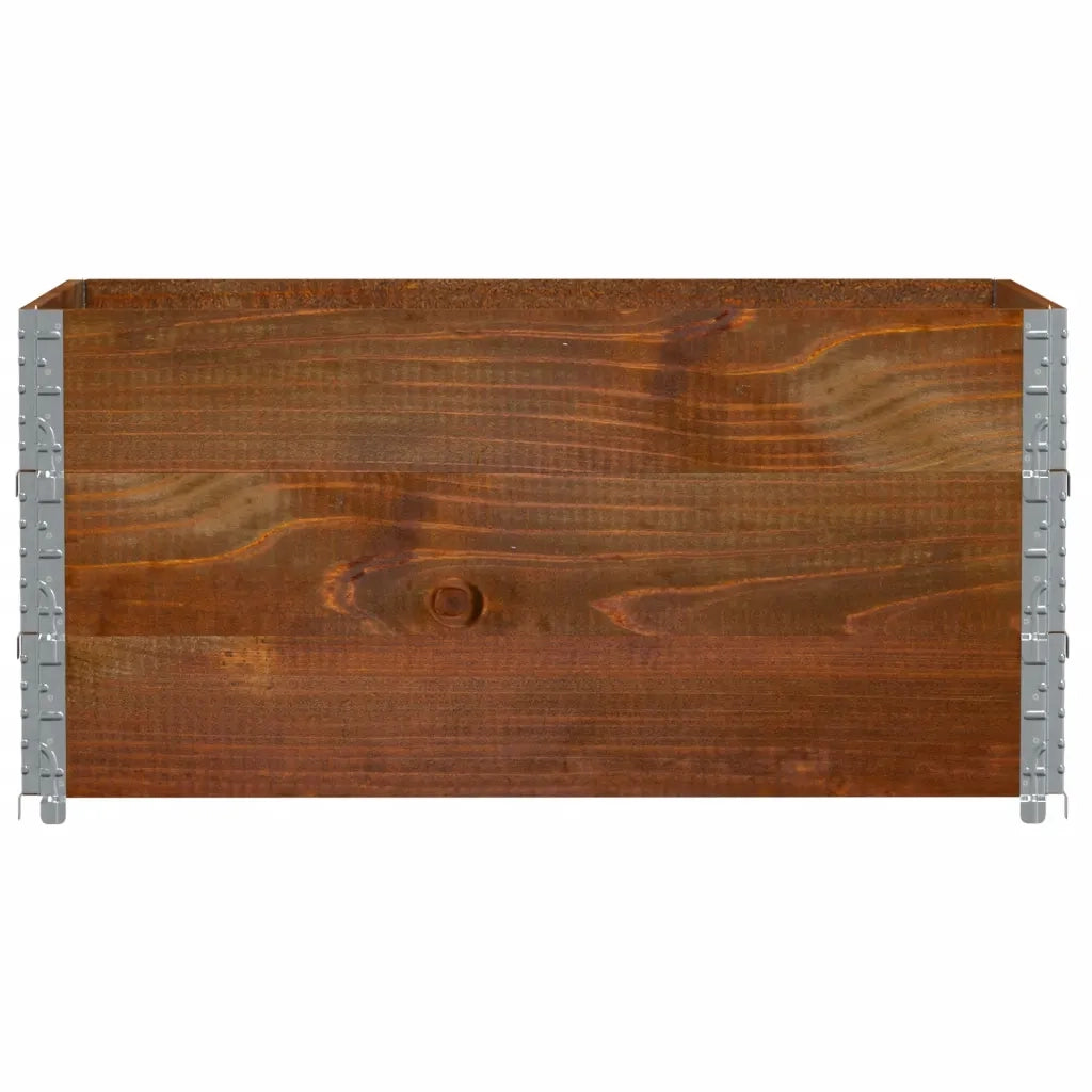 vidaXL Paretali per Pallet 3pz Marroni 120x80cm Legno Massello di Pino