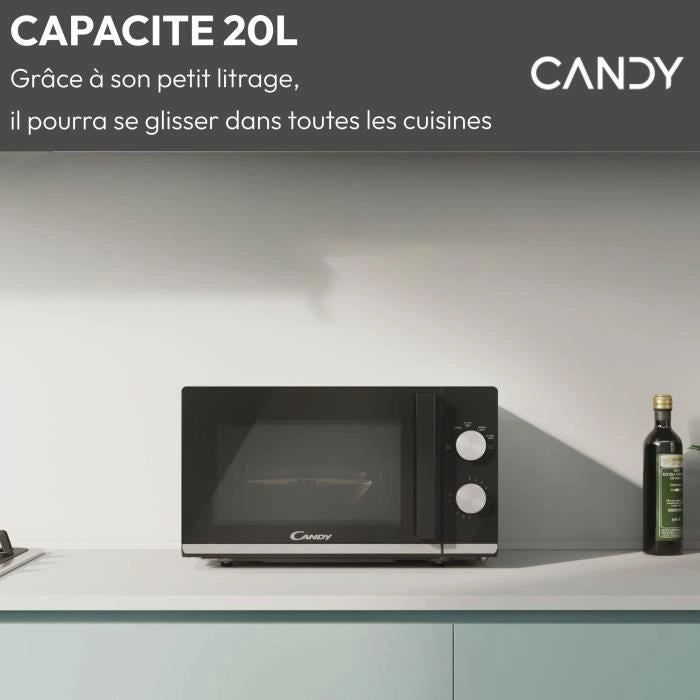Microwlewer Lay Free Candy CMW20TNMB - Nero - 20L - 700W - VASSORE 24,5 CM