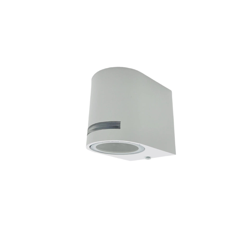 Applique lampada da parete per esterno bianca con attacco per lampadine GU10