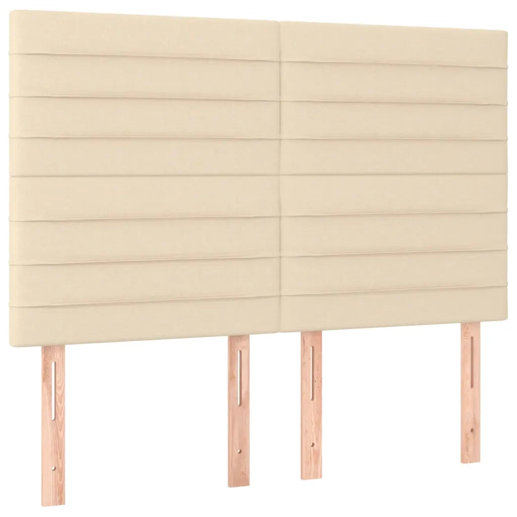Letto a Molle con Materasso e LED Crema 140x190 cm in Tessuto 3135514