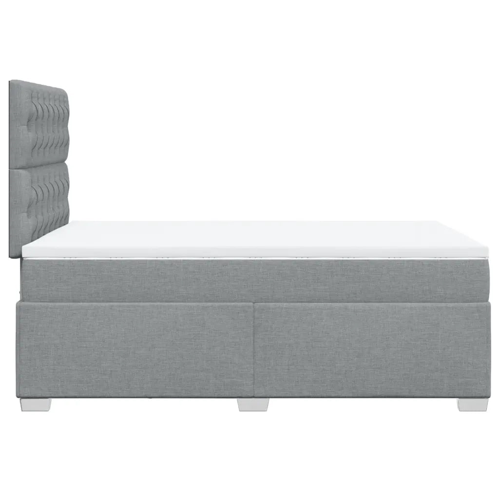 Giroletto a Molle con Materasso Grigio Chiaro 120x190cm Tessuto