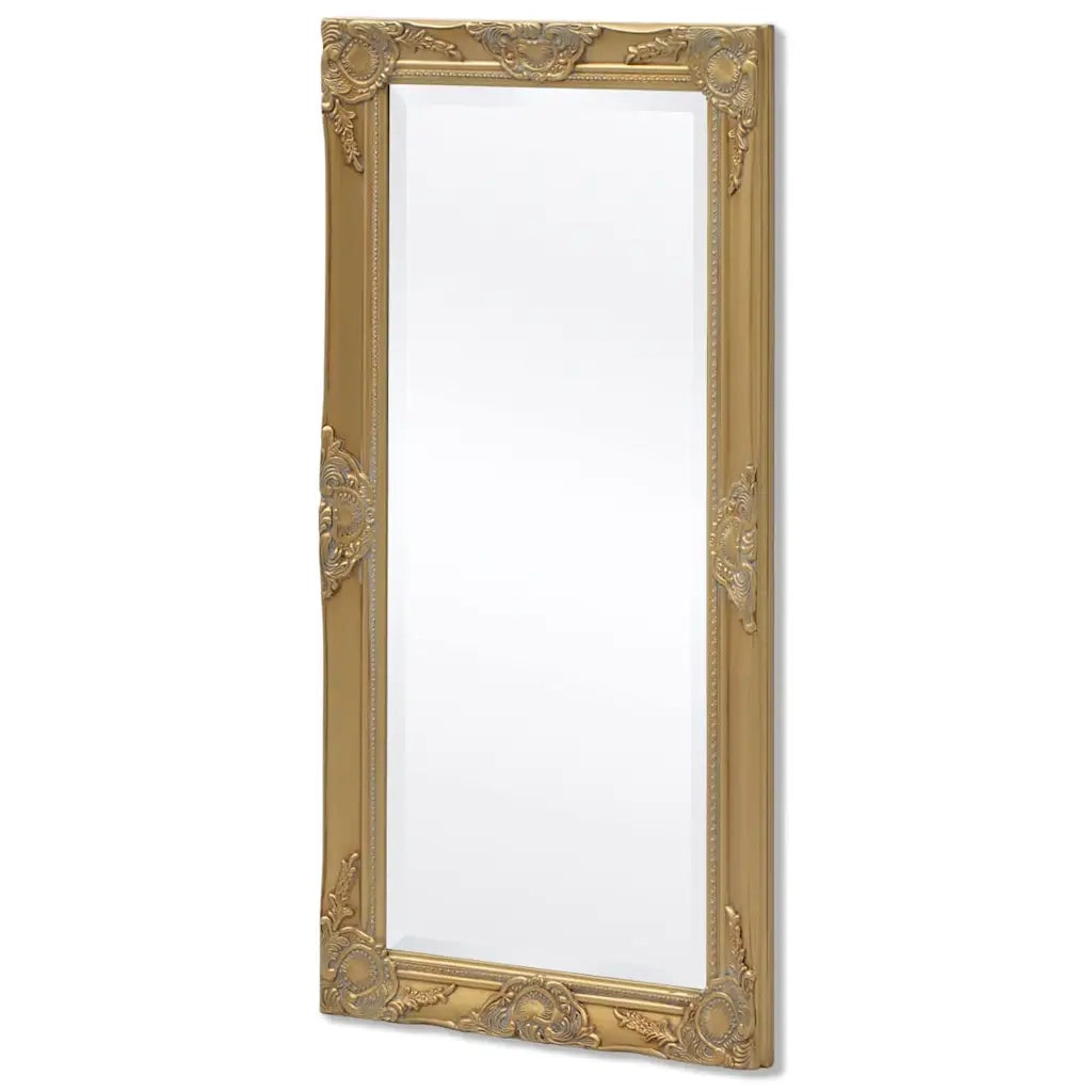 Specchio da Parete Stile Barocco 100x50 cm Oro 243680