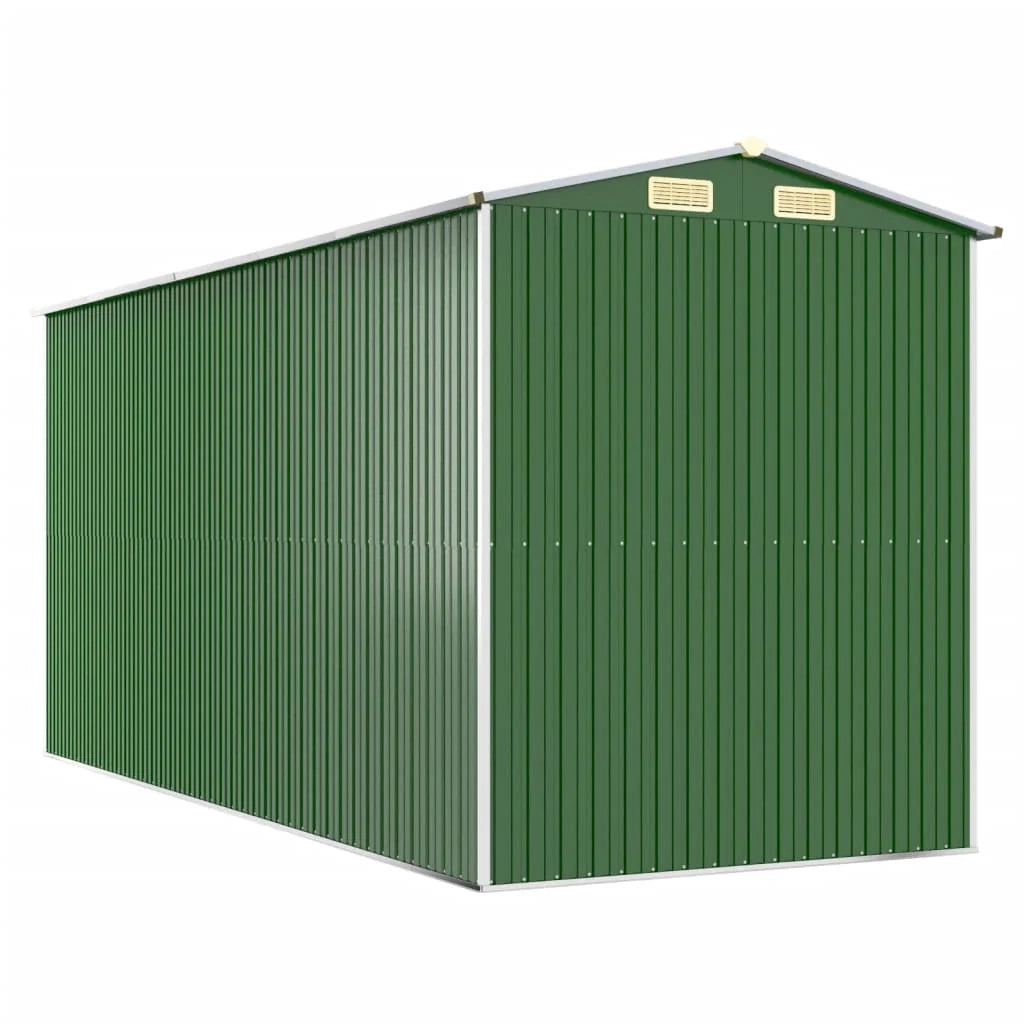 Casetta da giardino cabina ripostiglio casetta da esterno robusta casetta per attrezzi 192 x 440 x 223 cm acciaio zincato verde 02_0022364/2