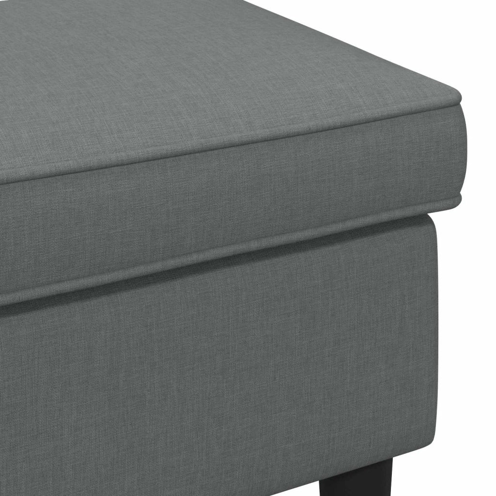 Poggiapiedi Grigio Scuro 55 x 35 x 41 cm Tessuto