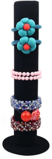 Standarizzazione gioielli, torre per gioielli, per gioielli, bracciali, bavaglie, reggipiedi, supporto per bracciali, forma T (nero velluto)
