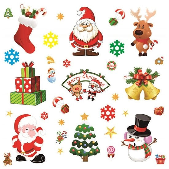 Decorazioni per finestre a tema natalizio - 10 fogli - Decorazioni per parete - Decorazioni per finestre - Facili da applicare - Alta qualità PVC