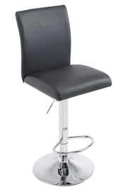 Sgabello Colonia in similpelle nero