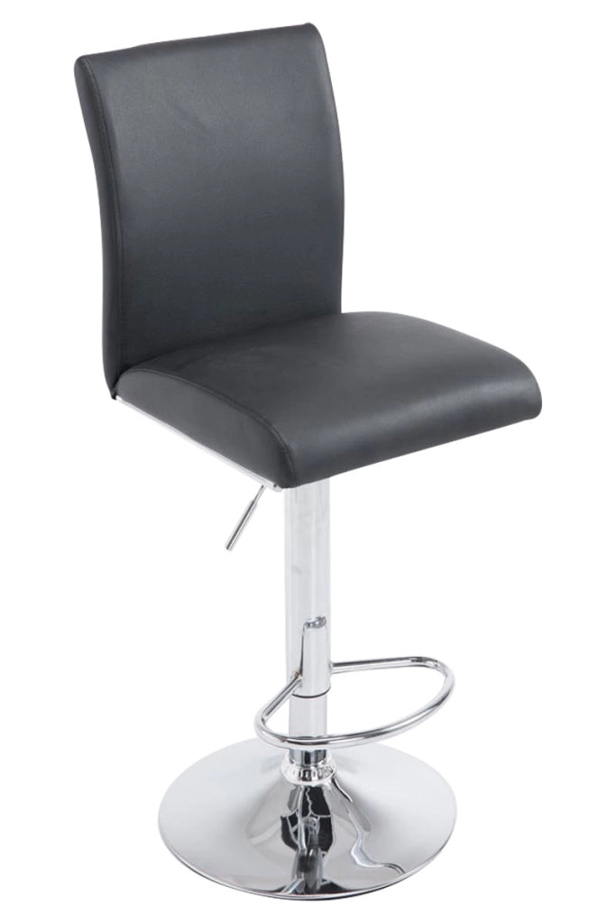 Sgabello Colonia in similpelle nero