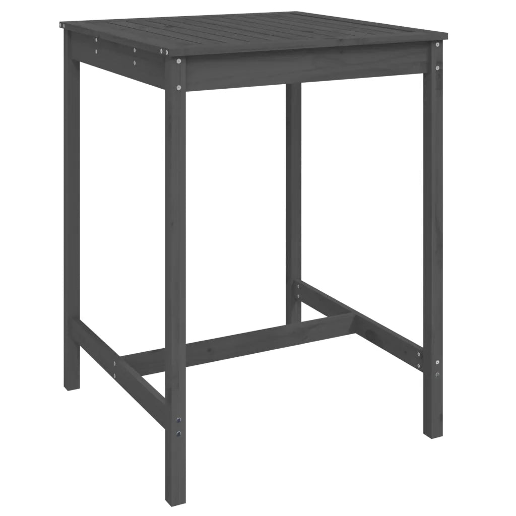 Set Bar da Giardino 5 pz Grigio in Legno Massello di Pino 3157741