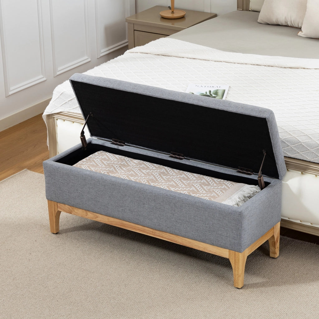 Baule contenitore in tessuto ¨C zephmum ¨C grigio 110x39x45