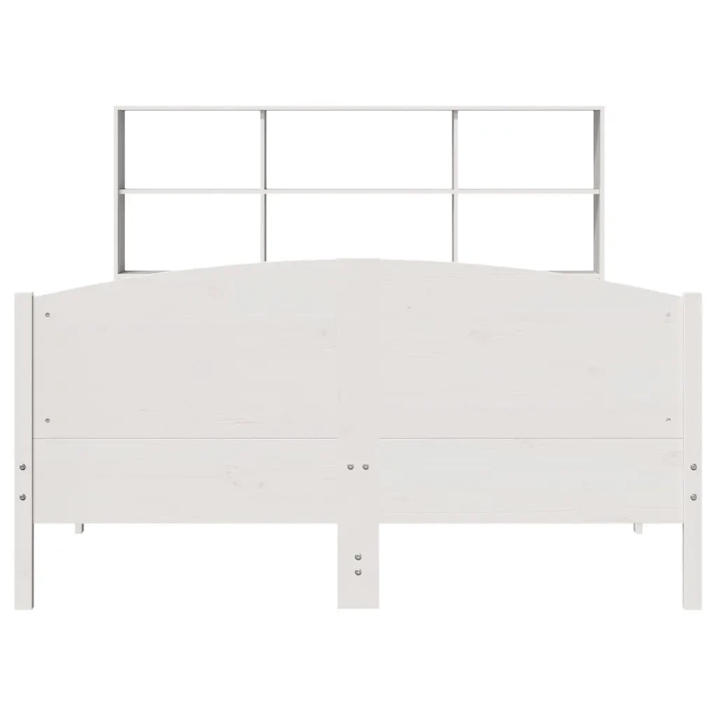 Letto Libreria senza Materasso Bianco 160x200 cm Legno di Pino 3323099
