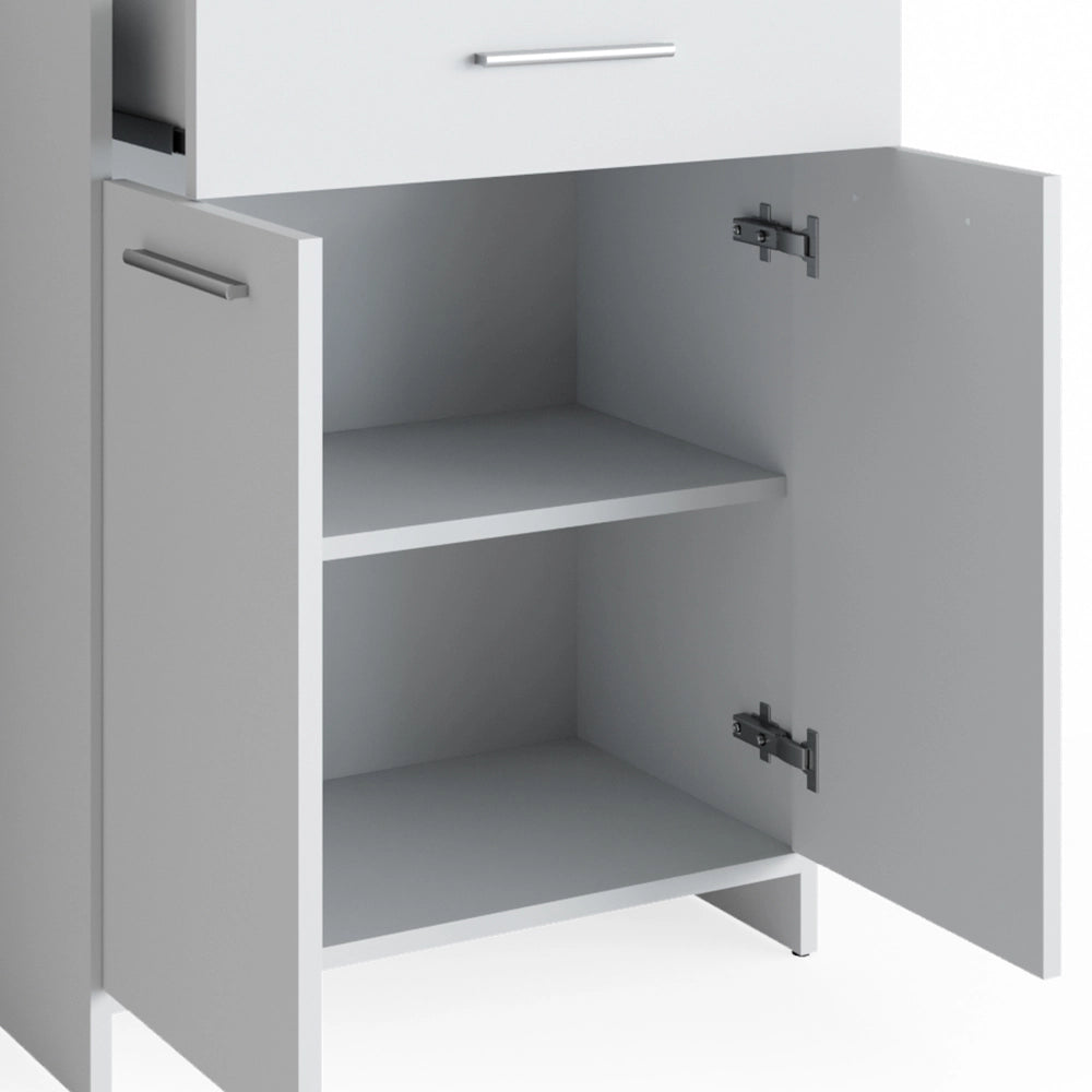 Vicco Set mobili bagno Bianco 4 parti, con armadio alto e cassettiera