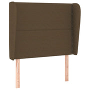 Testiera | Testata ad Orecchio Marrone Scuro 93x23x118/128 cm in Tessuto