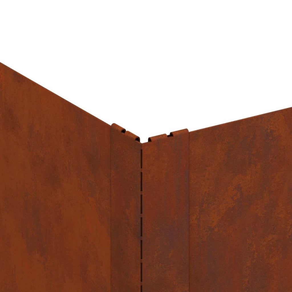 Bordura per Prato 100 x 60 x 20 cm Acciaio Ruggine 8008943