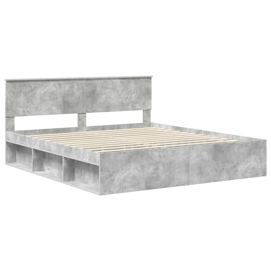 Struttura del letto Calcestruzzo 180 x 200 cm Pino massello 3410567
