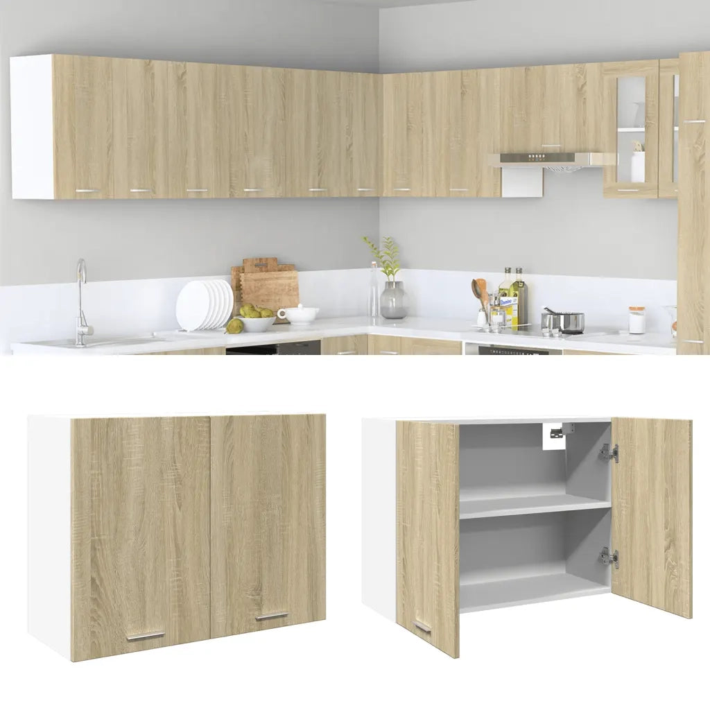 vidaXL Mobile Pensile “Lyon” Rovere Sonoma 80x31x60 cm