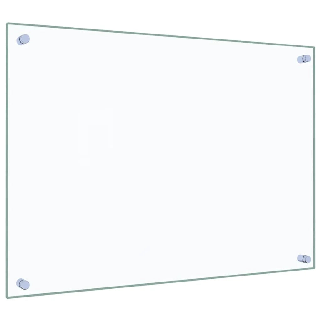 Set di 2 paraschizzi per cucina 70 x 50 cm in vetro temperato trasparente 02_0055733