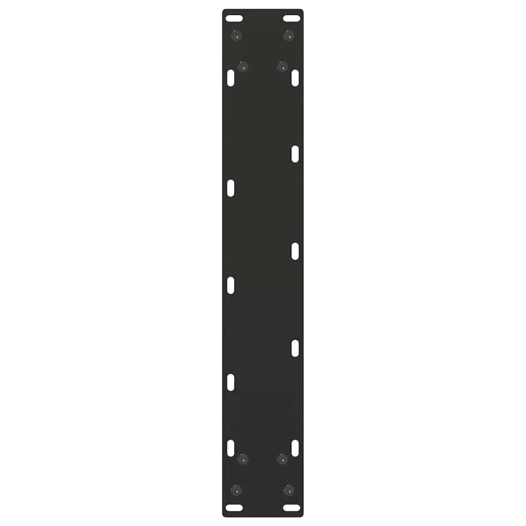 Set di 2 gambe per tavolo da pranzo a forma di U 50 x 72-73 cm con piedini livellatori stile moderno acciaio nero 02_0057416