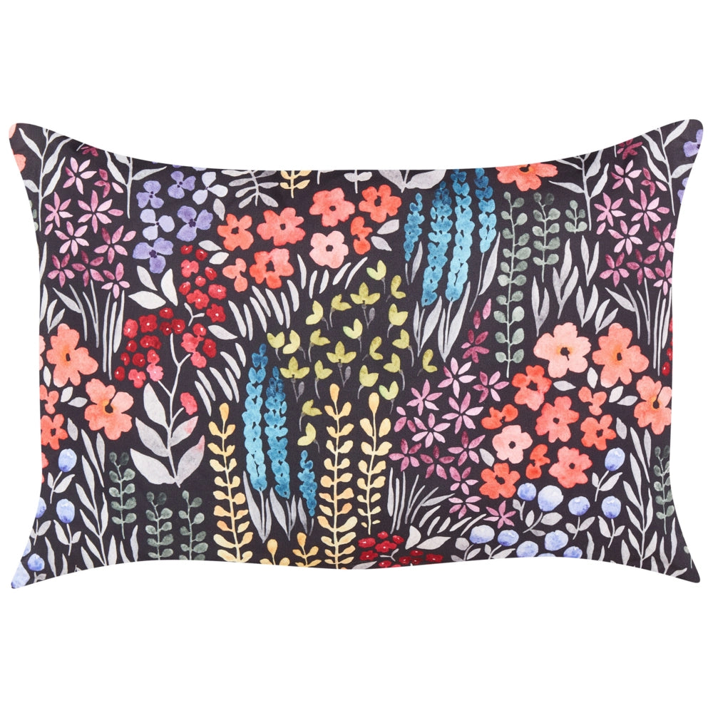 Set di 2 cuscini da esterno in poliestere multicolore 40 x 60 cm Cuscino rettangolare con stampa floreale da giardino Patio