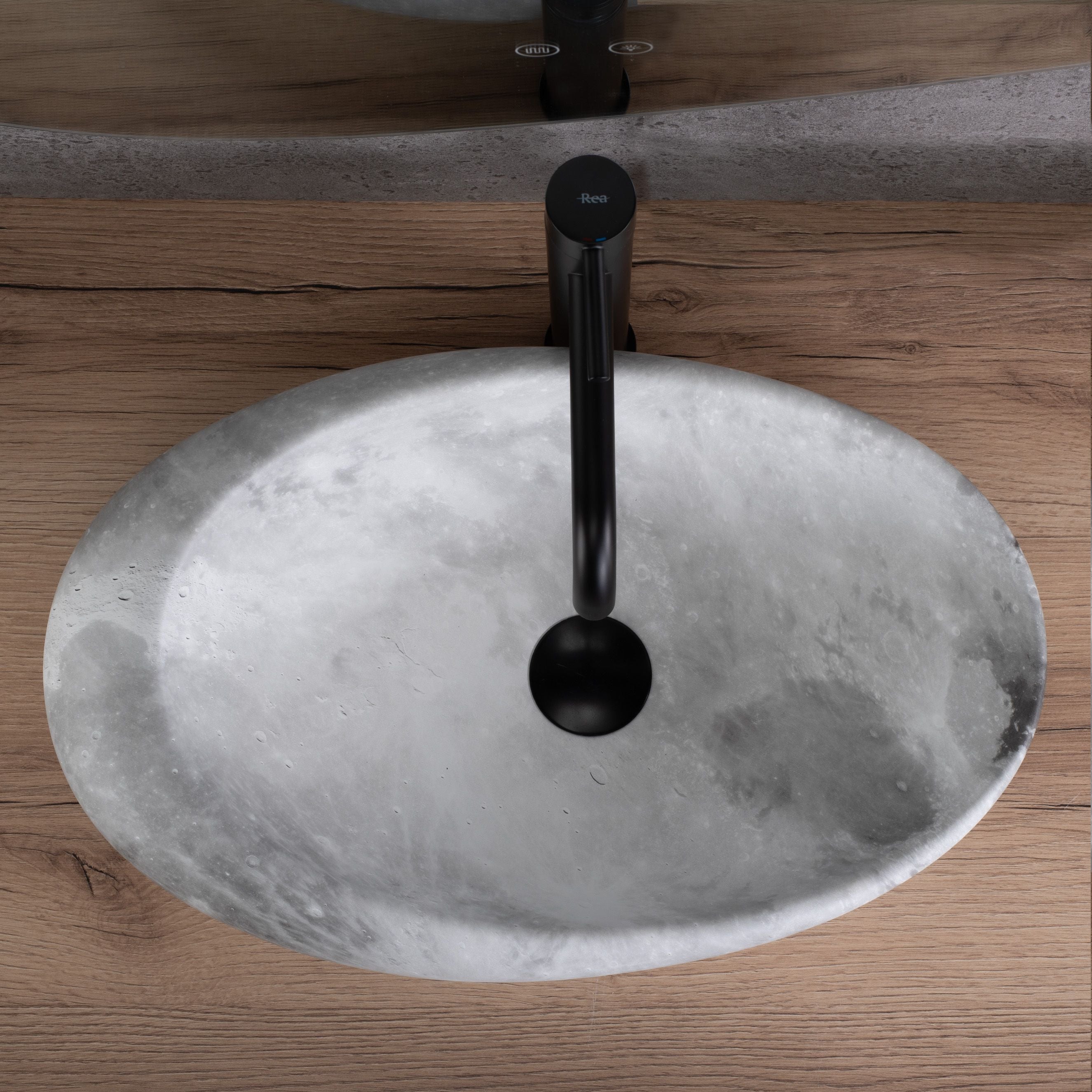 Lavabo Da Appoggio Rea Roxy C Stone L. Grey